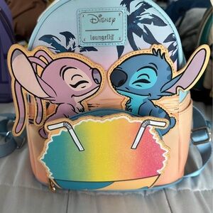 Disney Loungefly stitch and angel backpack